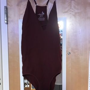 Maroon body suit